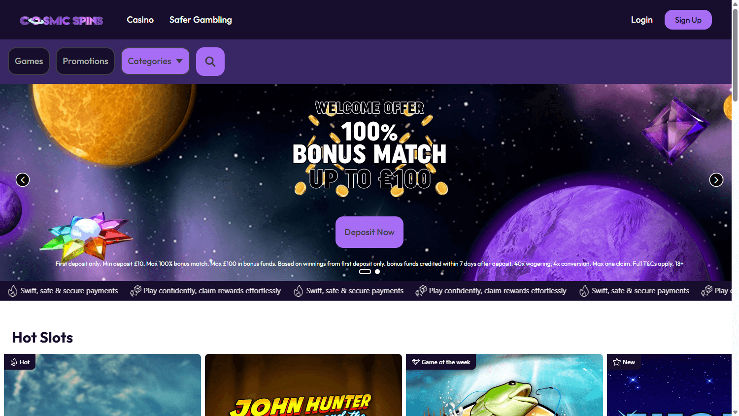 Cosmic_Spins_Casino_homepage_desktop