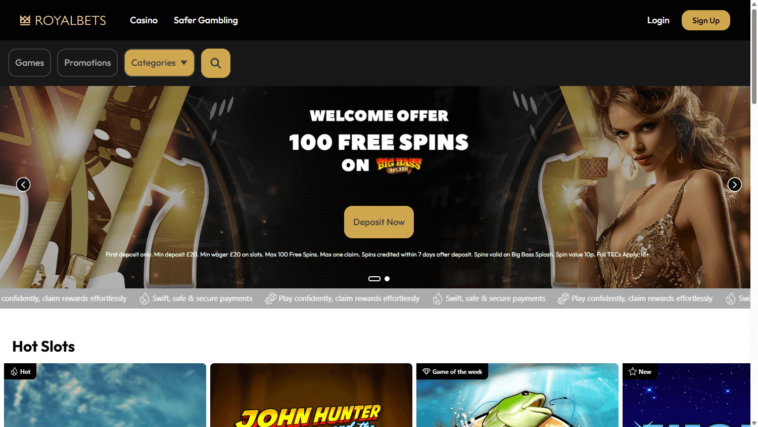 Royalbets_Casino_homepage_desktop