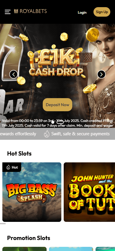 Royalbets_Casino_homepage_mobile