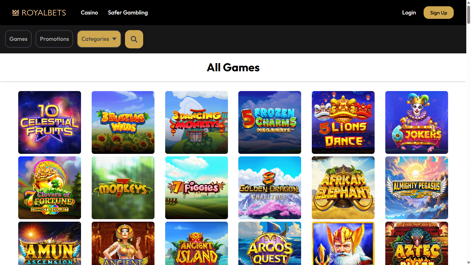 Royalbets_Casino_game_gallery_desktop