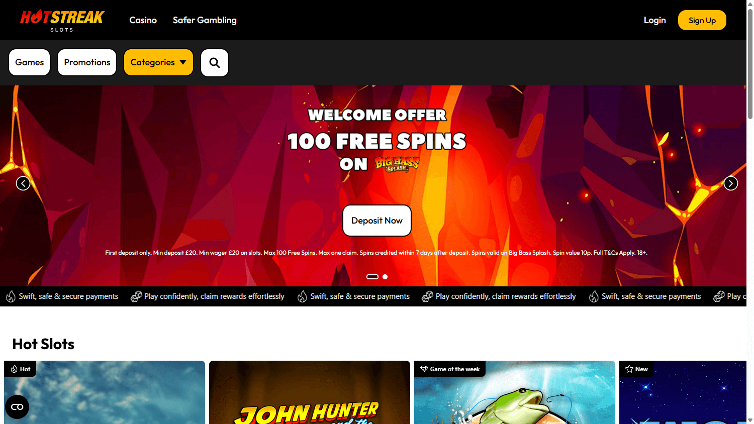 Hot_Streak_Casino_homepage_desktop