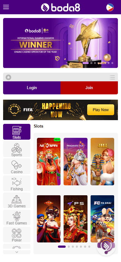 Boda8_Casino_PH_homepage_mobile