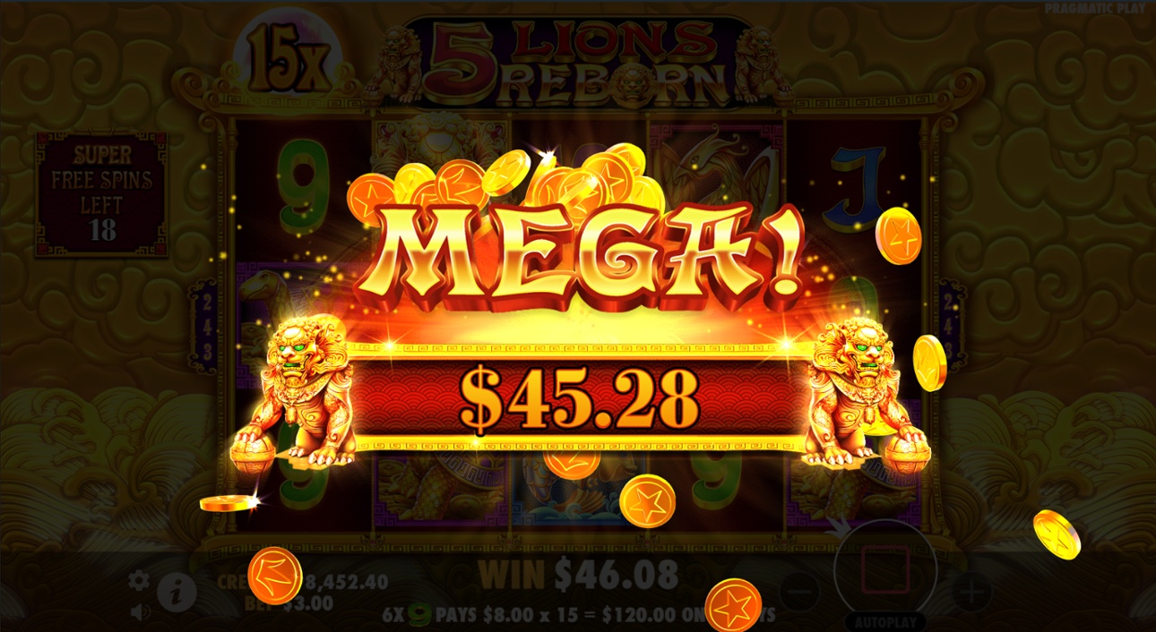 5 Lions Reborn - Big Win