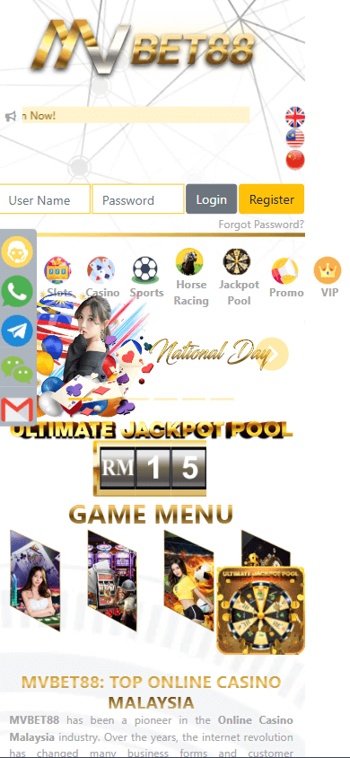 MVBET88_Casino_homepage_mobile