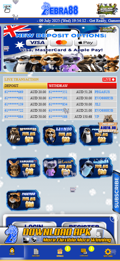 zebra88_casino_homepage_mobile