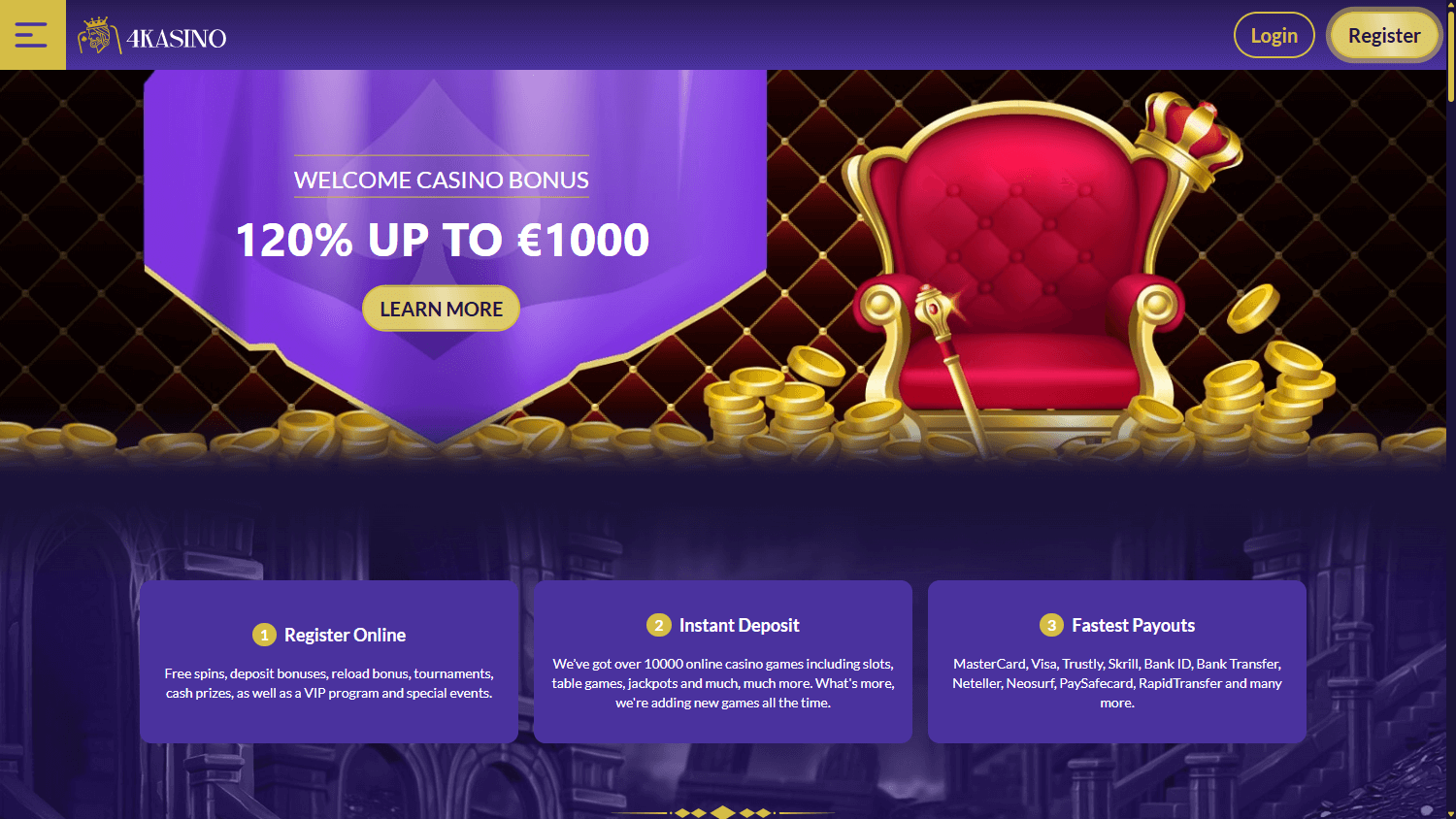 4kasino_casino_homepage_desktop
