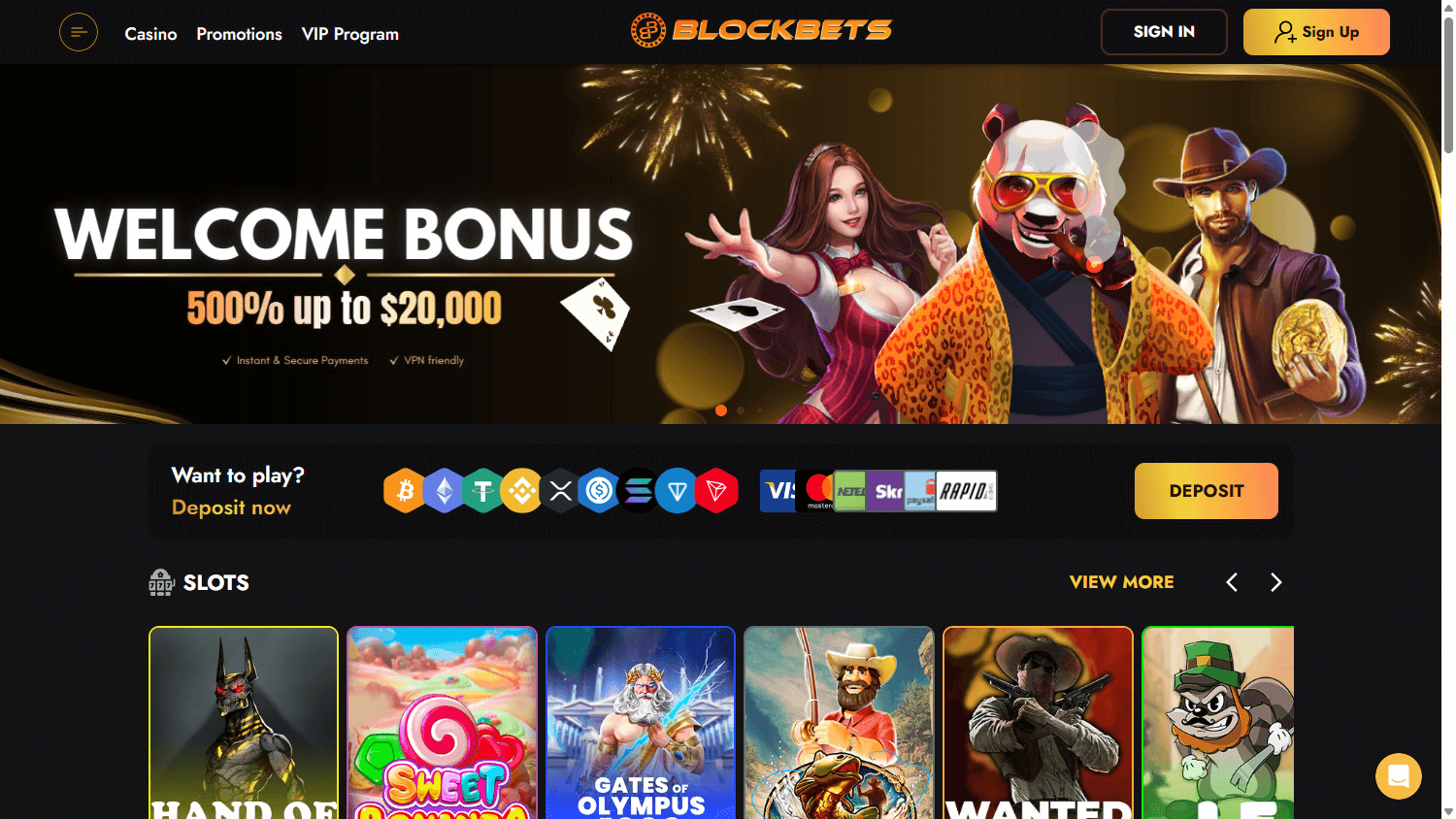 Blockbets_Casino_homepage_desktop