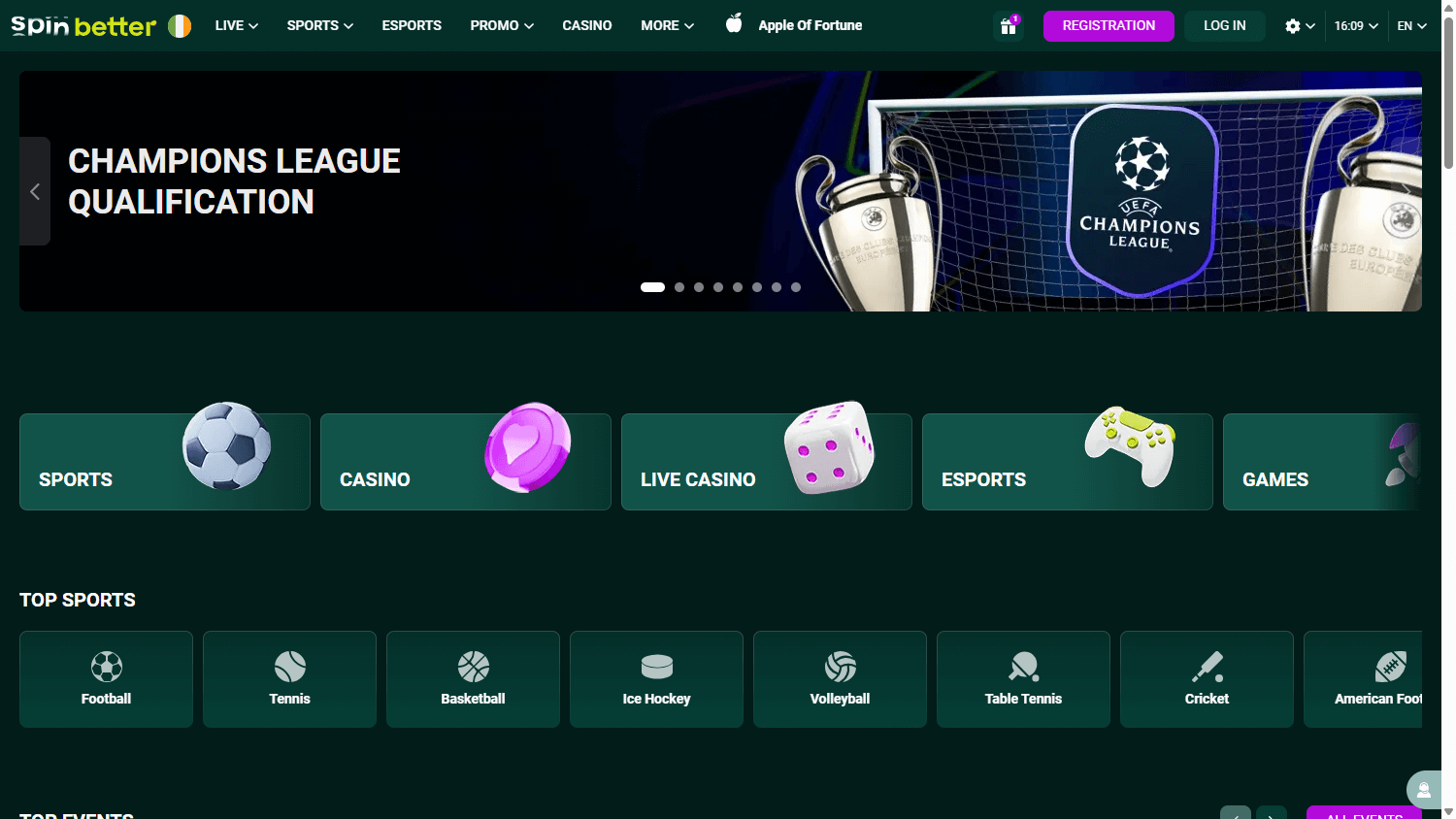 spinbetter_casino_homepage_desktop
