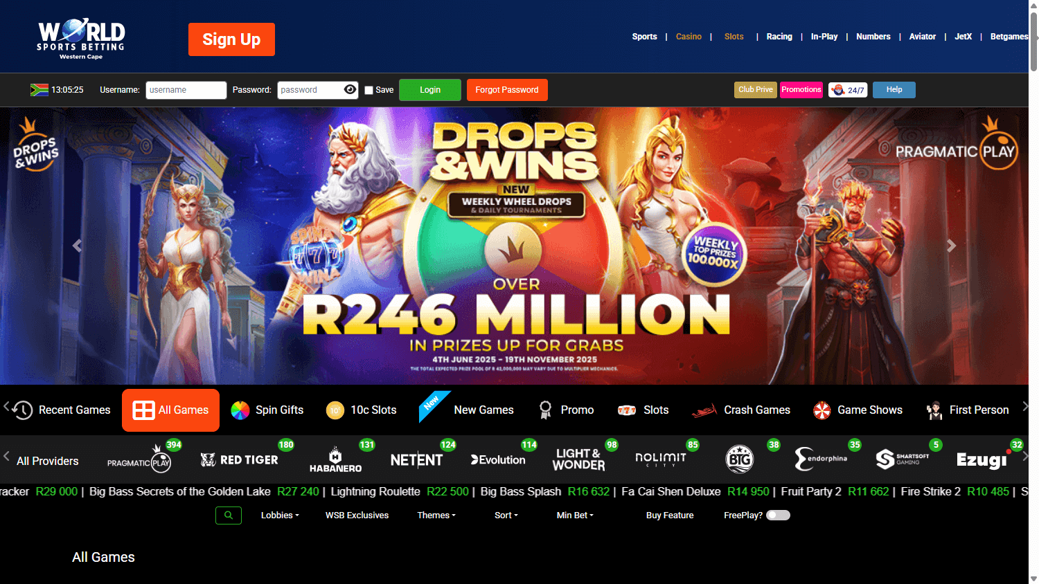 World_Sports_Betting_Casino_ZA_homepage_desktop