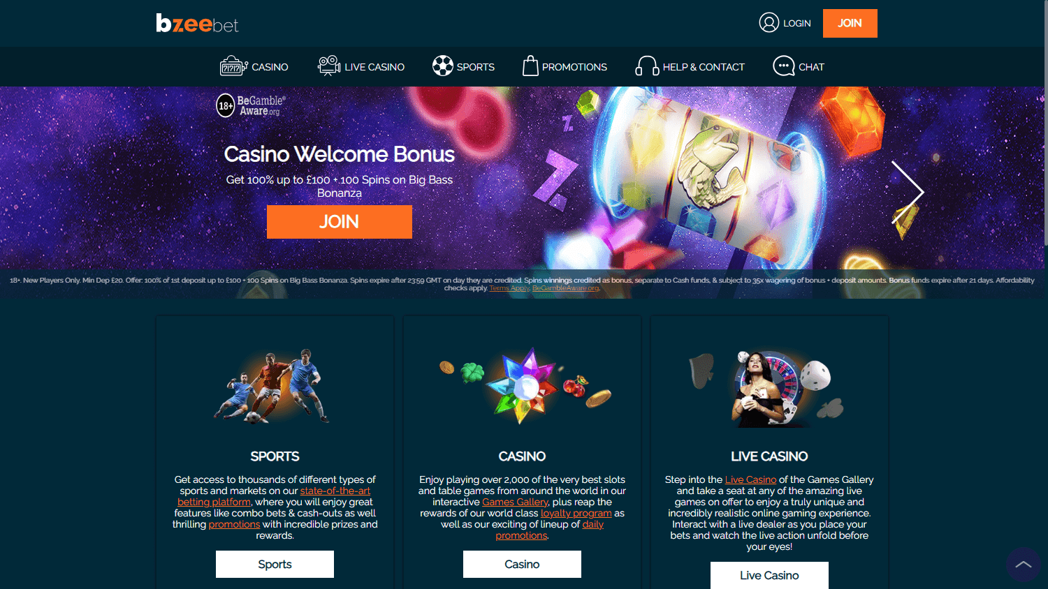 bzeebet_casino_homepage_desktop
