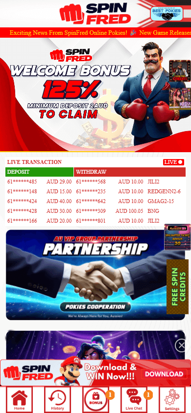 spinfred_casino_homepage_mobile