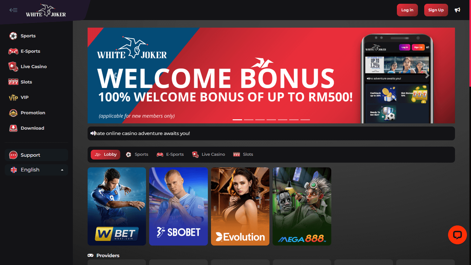 white_joker_casino_homepage_desktop