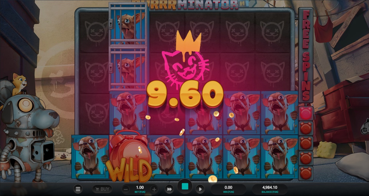 Purrrminator slot win