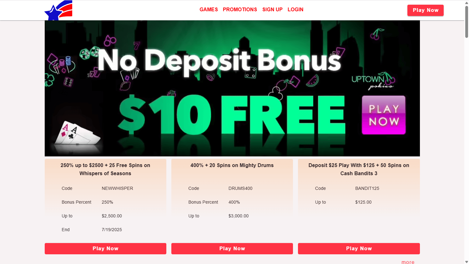 uptown_pokies_casino_homepage_desktop