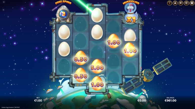 Golden Egg Invaders - Free Spins