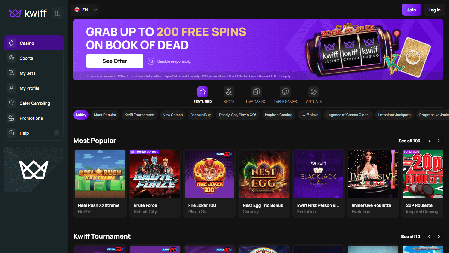 kwiff_casino_homepage_desktop