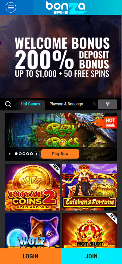 bonza_spins_casino_homepage_mobile