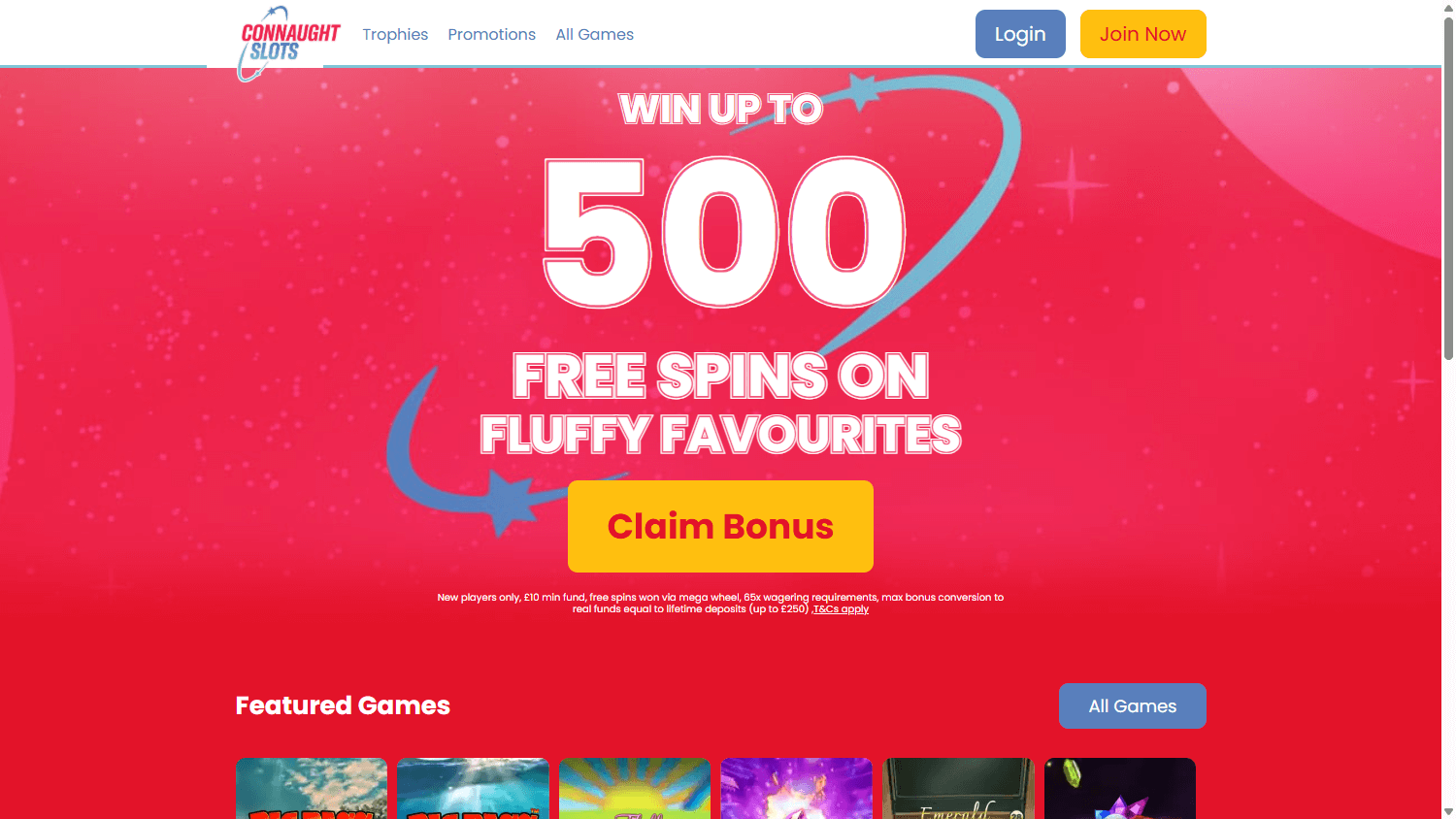 connaught_slots_casino_homepage_desktop