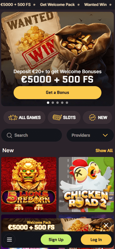 wanted_win_casino_homepage_mobile