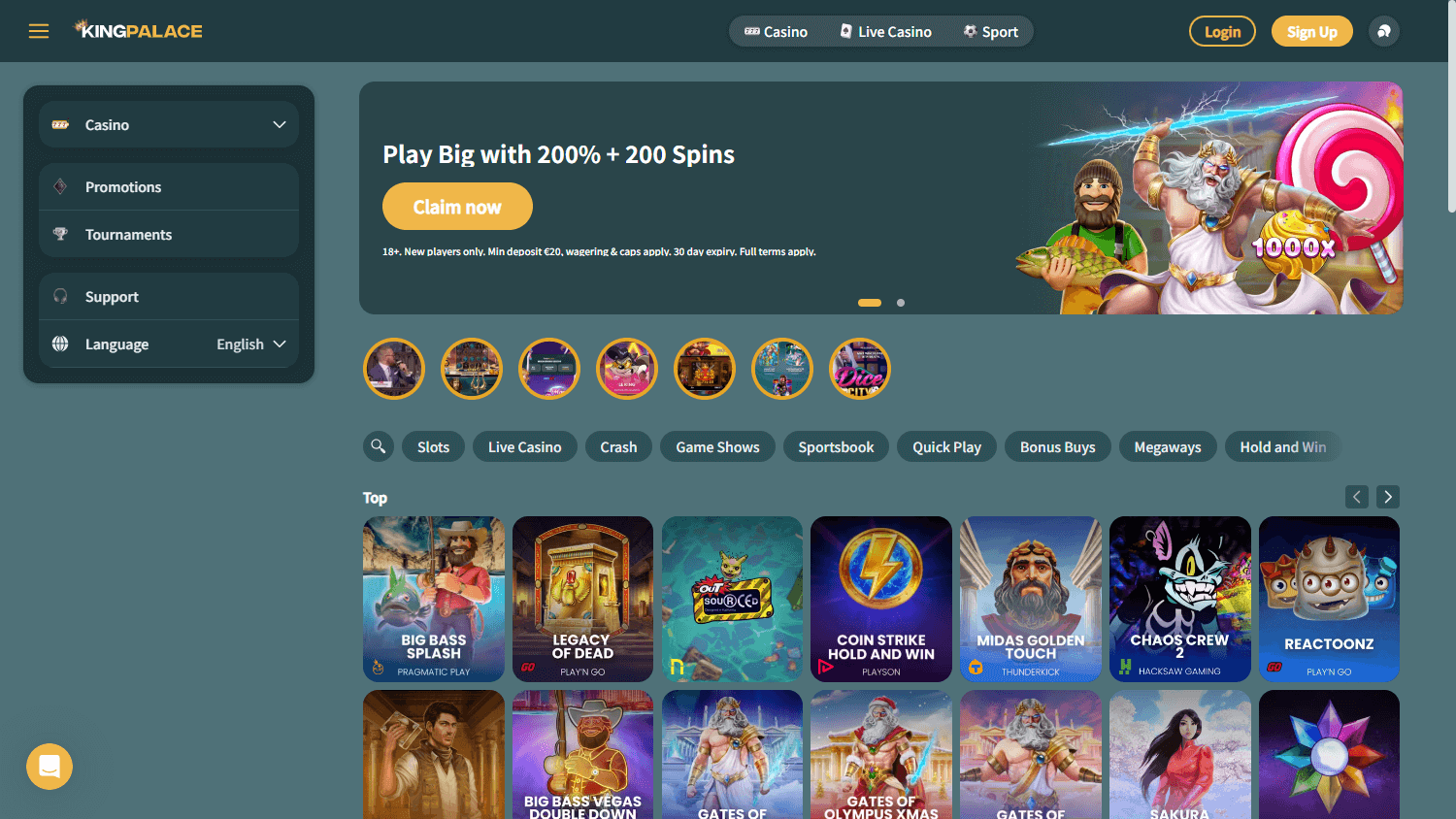 king_palace_casino_homepage_desktop