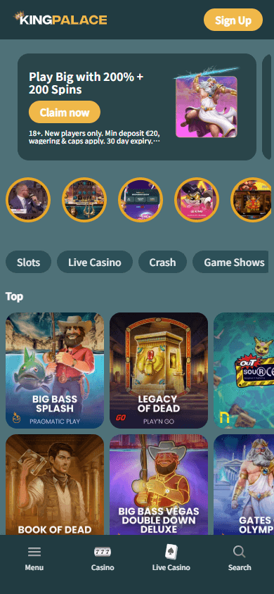 king_palace_casino_homepage_mobile