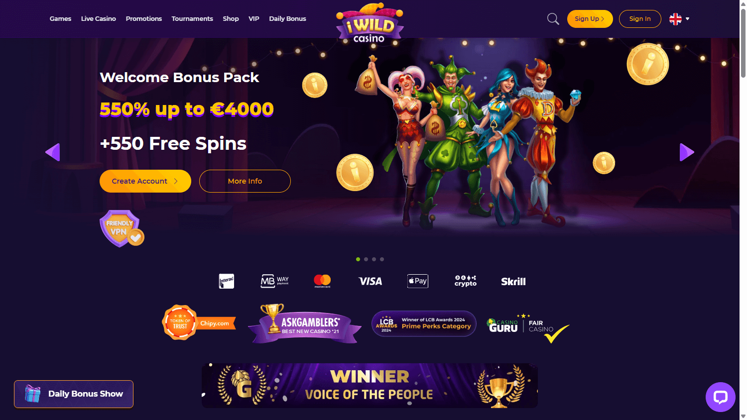 iwild_casino_homepage_desktop