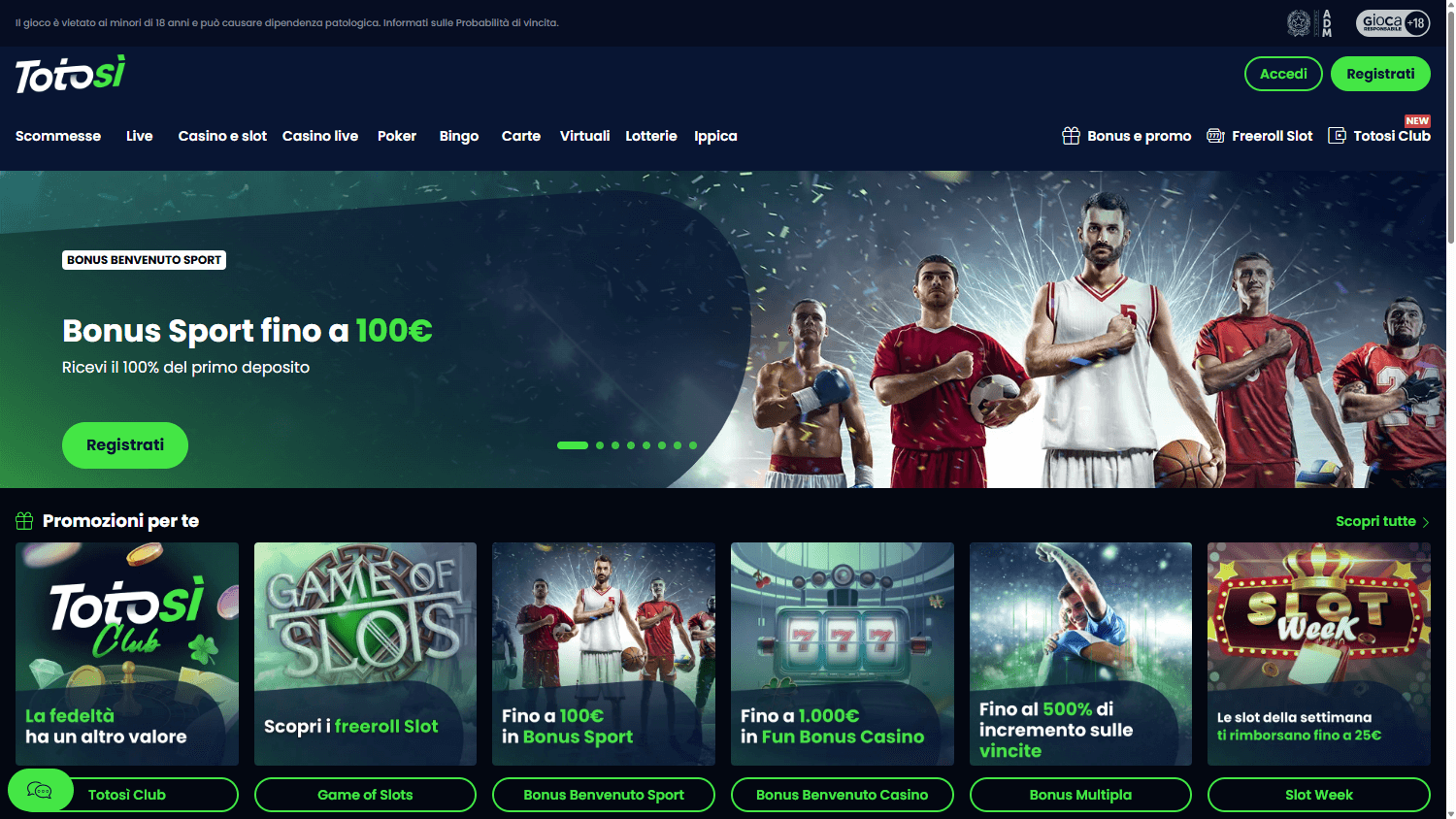 Totosi_Casino_homepage_desktop