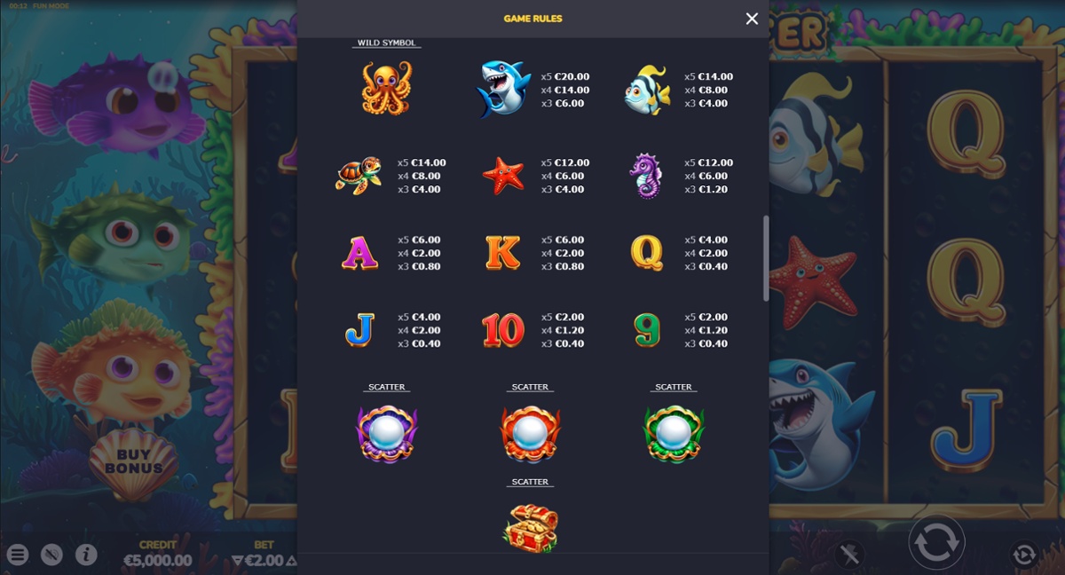 Puff Puff Puffer - paytable