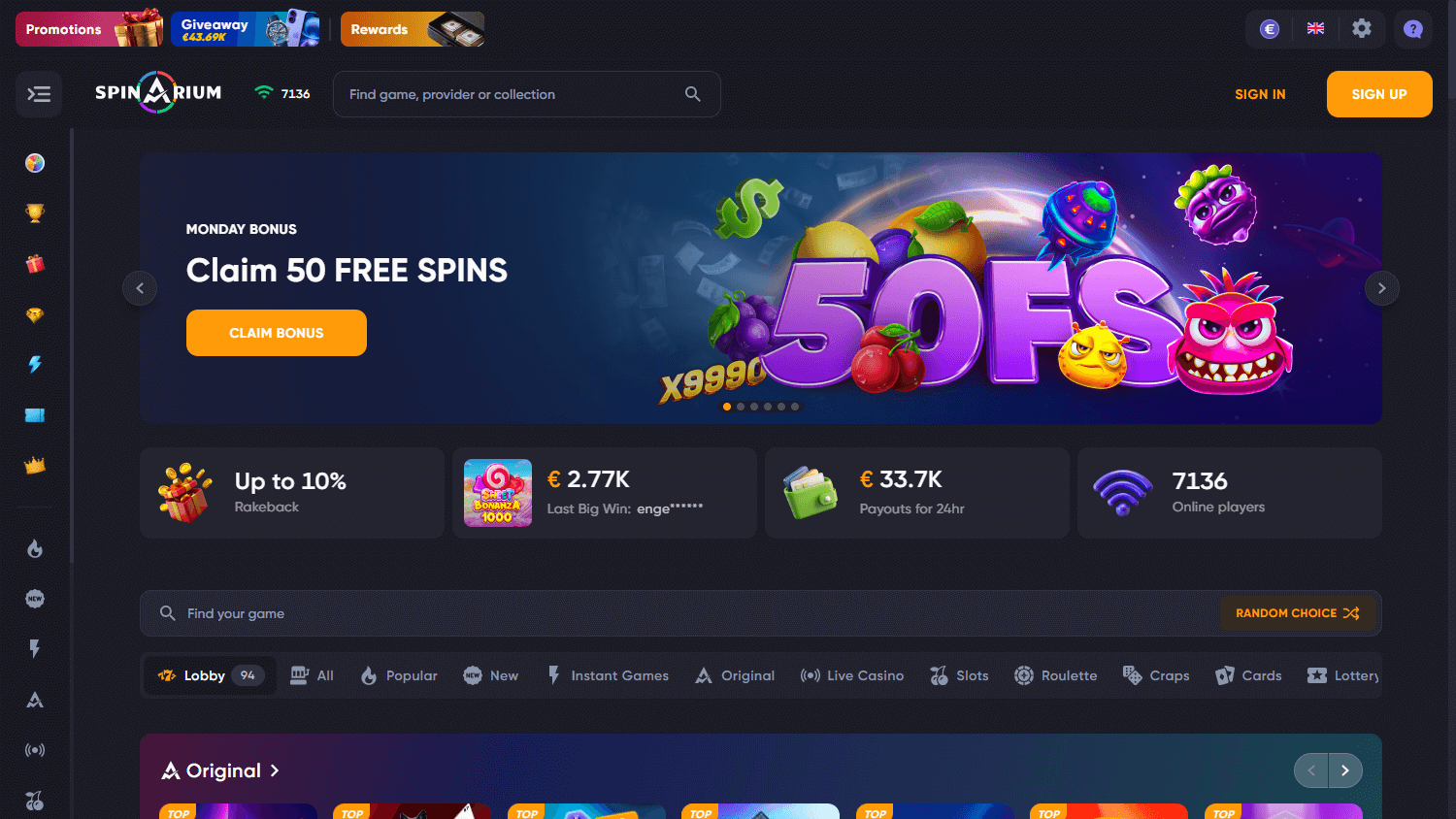 spinarium_casino_homepage_desktop