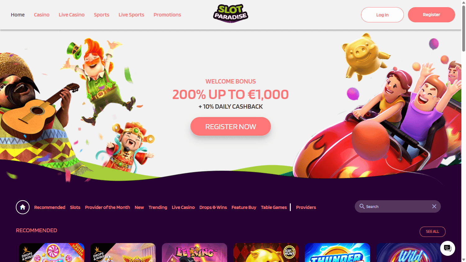 slotparadise_casino_homepage_desktop
