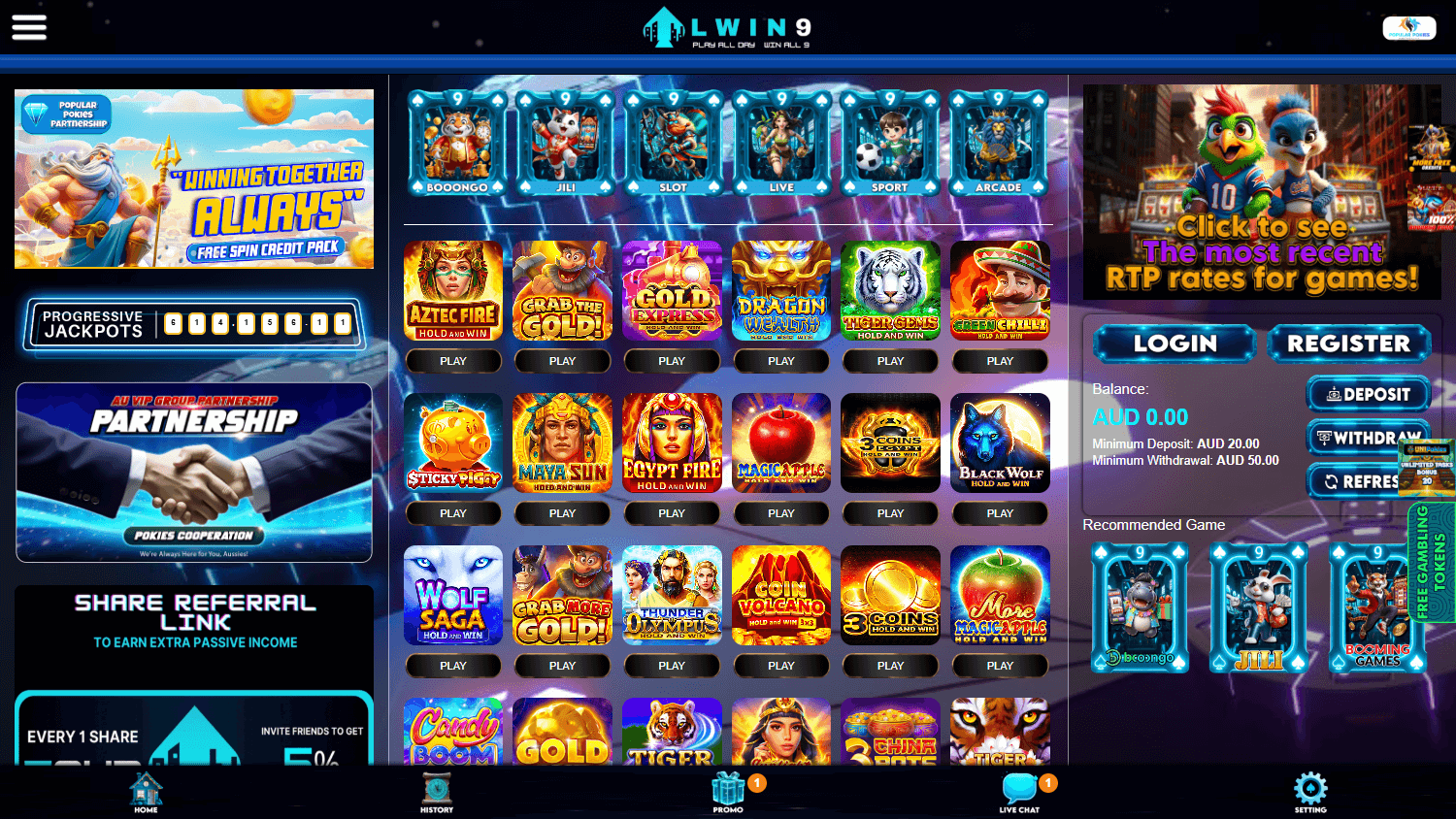 lwin9_casino_homepage_desktop
