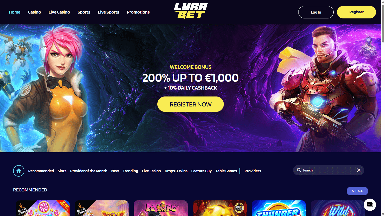 lyrabet_casino_homepage_desktop