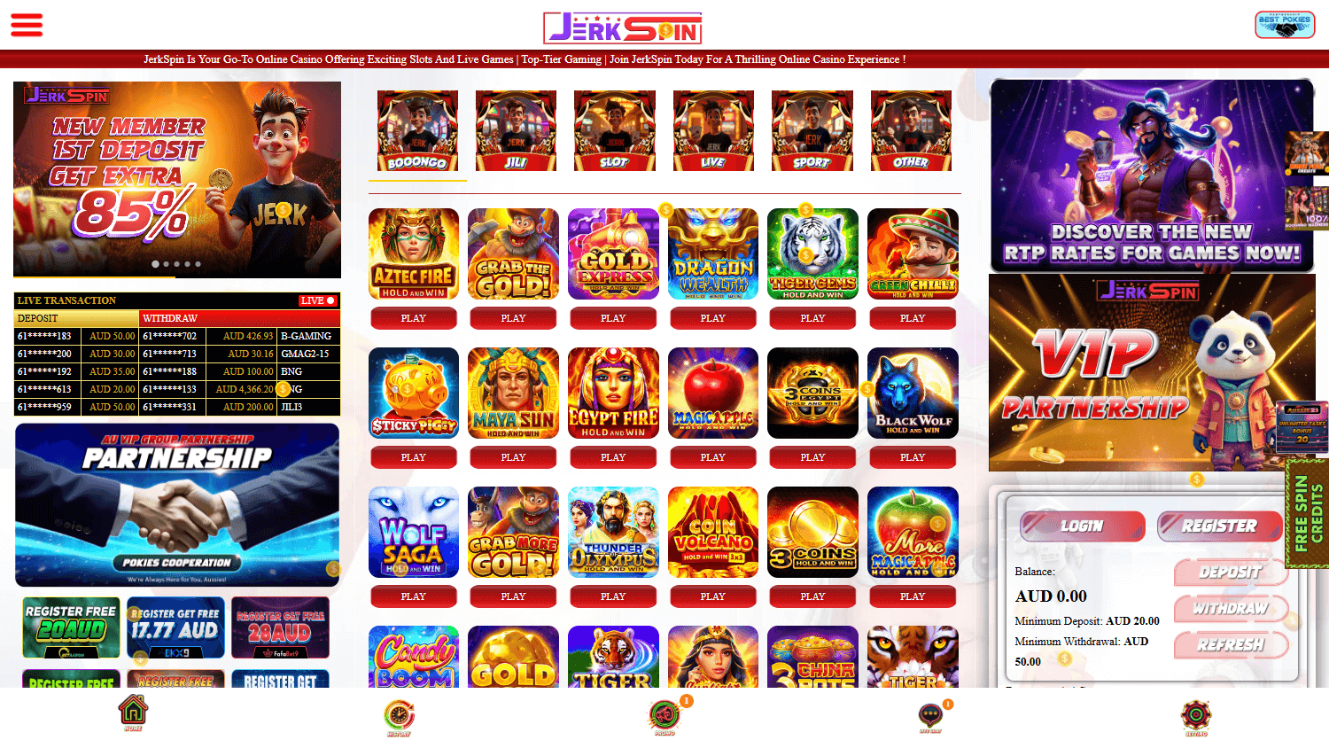 jerkspin_casino_homepage_desktop
