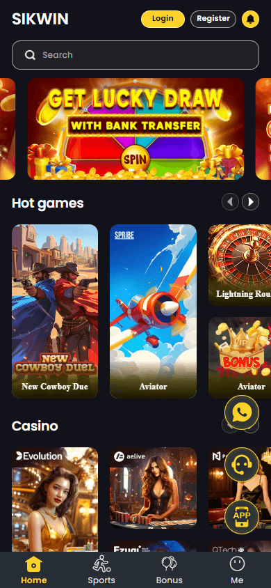 sikwin_casino_homepage_mobile