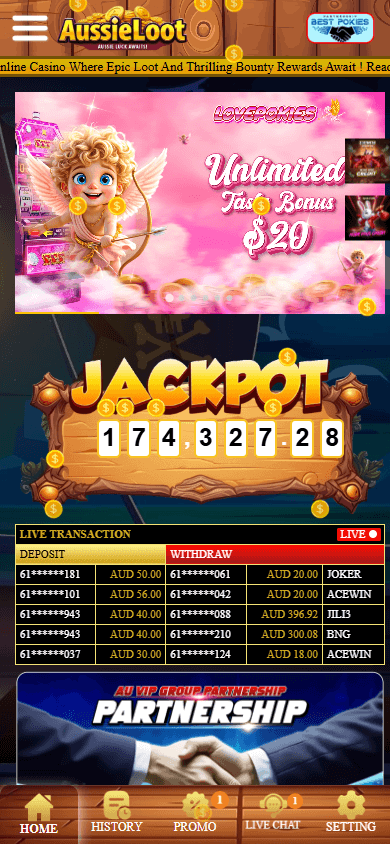 AussieLoot_Casino_homepage_mobile