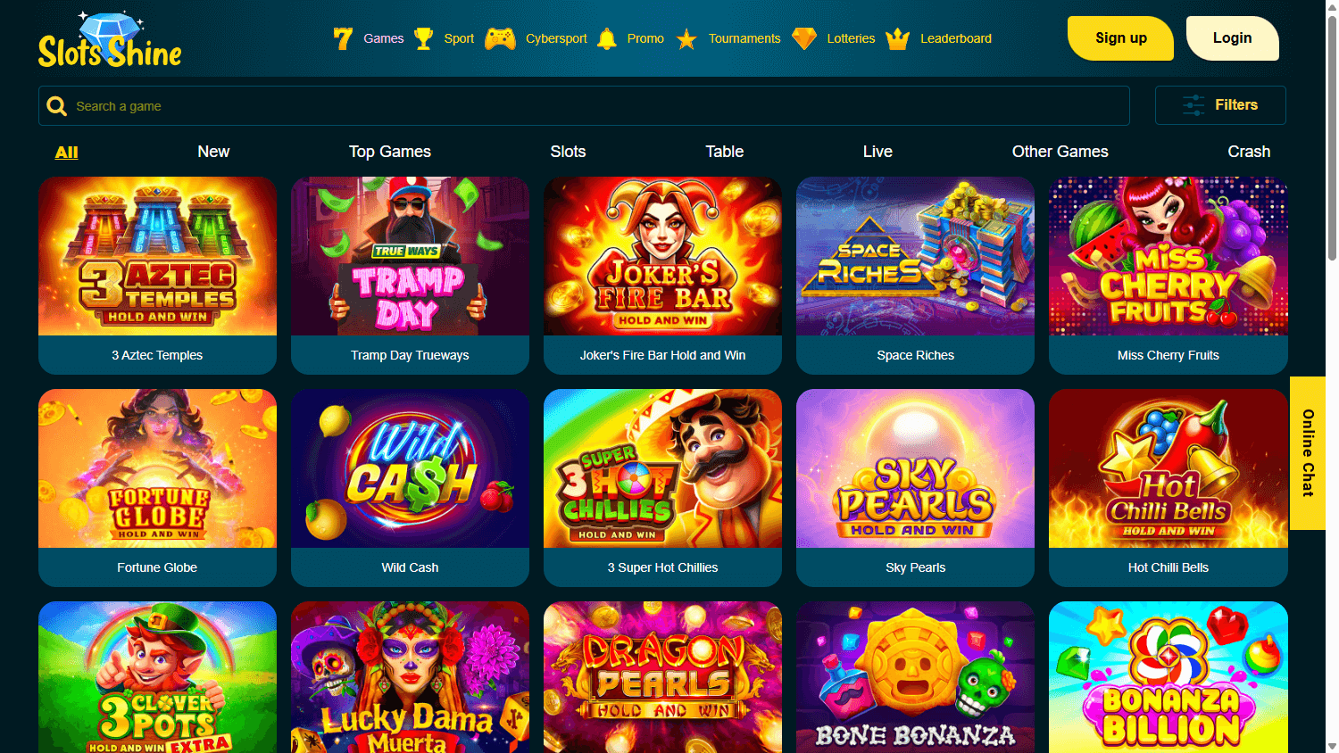 Slots_Shine_Casino_game_gallery_desktop