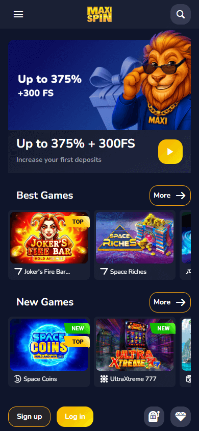maxispin_casino_homepage_mobile