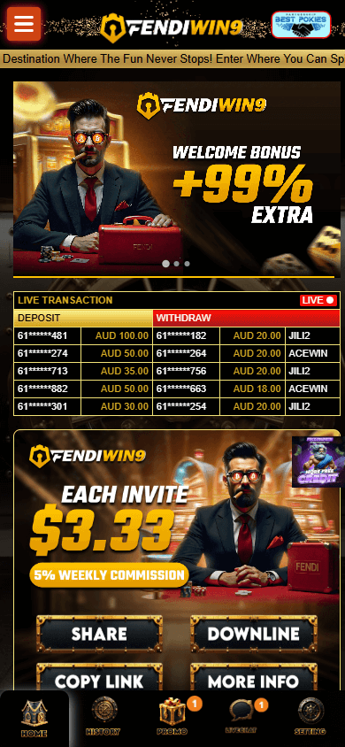 FendiWin9_Casino_homepage_mobile
