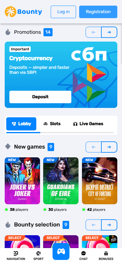 Bounty_Casino_homepage_mobile