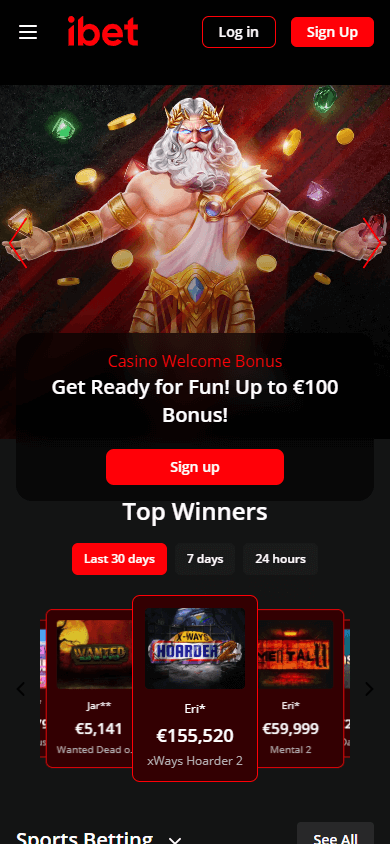 iBET_Casino_homepage_mobile