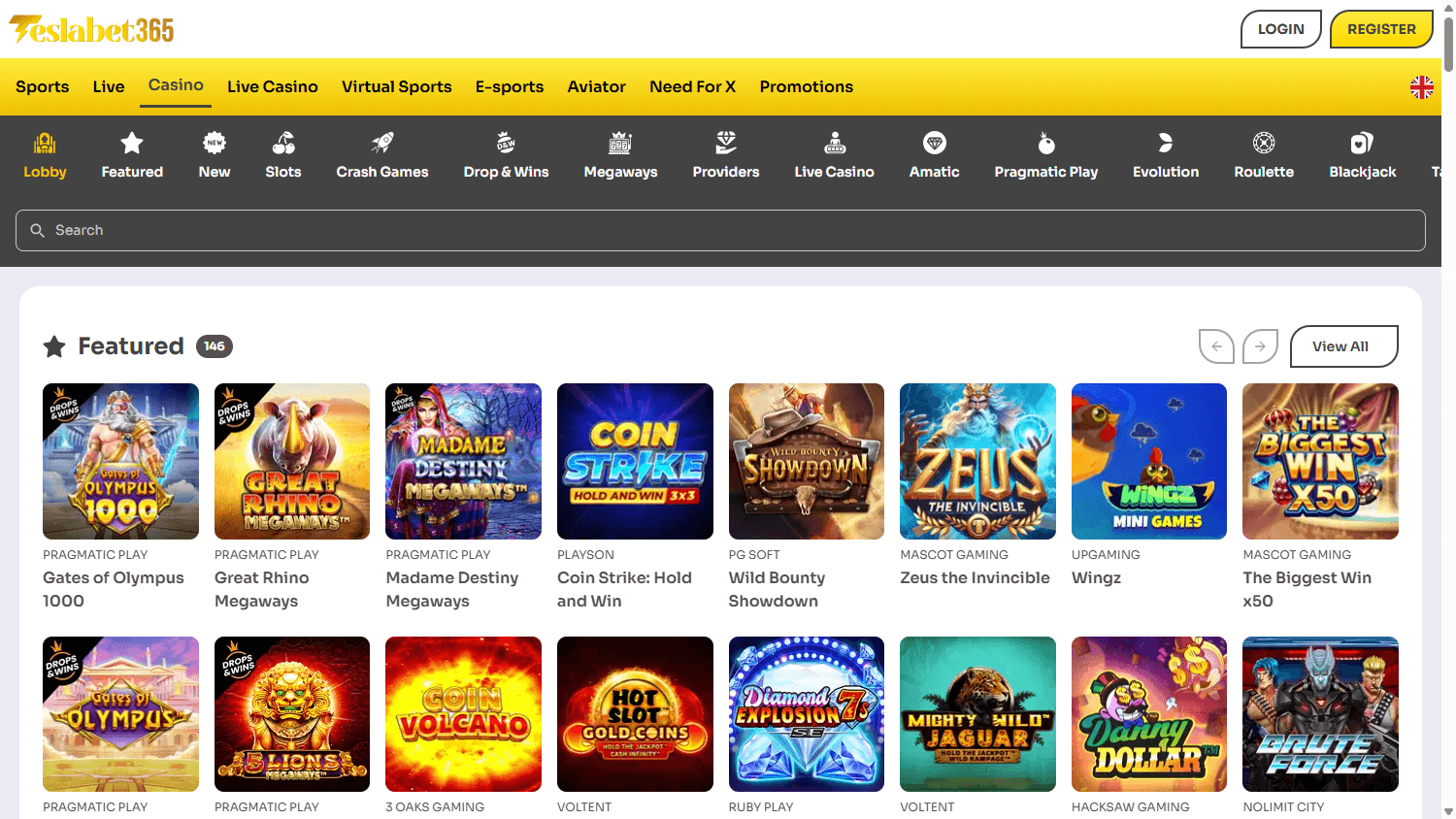 TeslaBet365_Casino_game_gallery_desktop