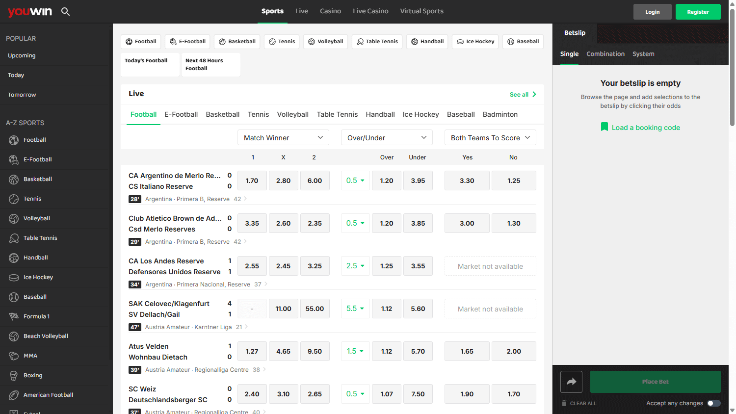 Youwin_Casino_homepage_desktop