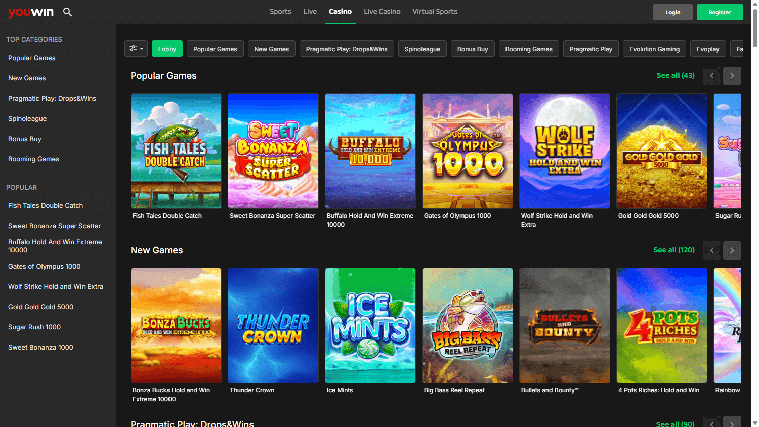 Youwin_Casino_game_gallery_desktop