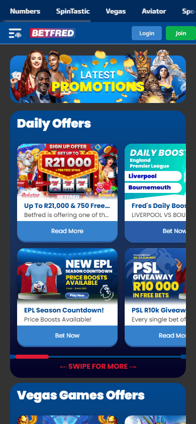 Betfred_Casino_ZA_promotions_mobile