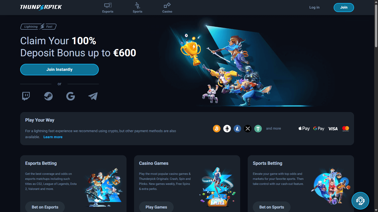 thunderpick_casino_homepage_desktop