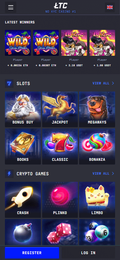 LTC_Casino_homepage_mobile