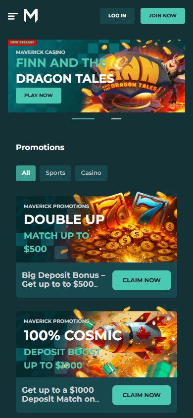 Maverick_Games_Casino_promotions_mobile