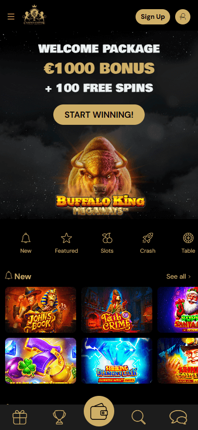 Casino_Empire_homepage_mobile