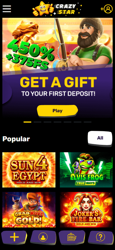Crazy_Star_Casino_homepage_mobile