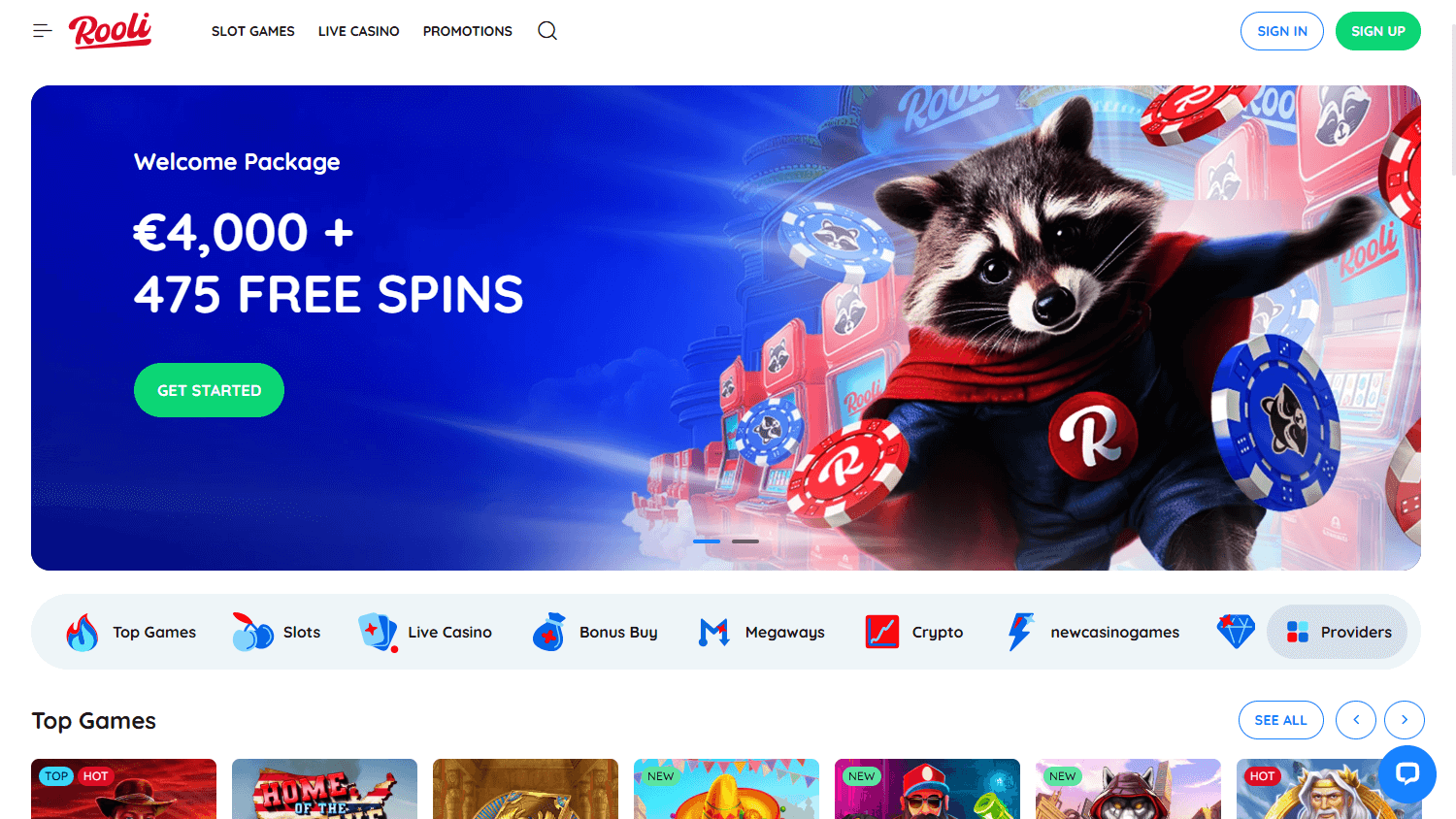 Rooli_Casino_homepage_desktop